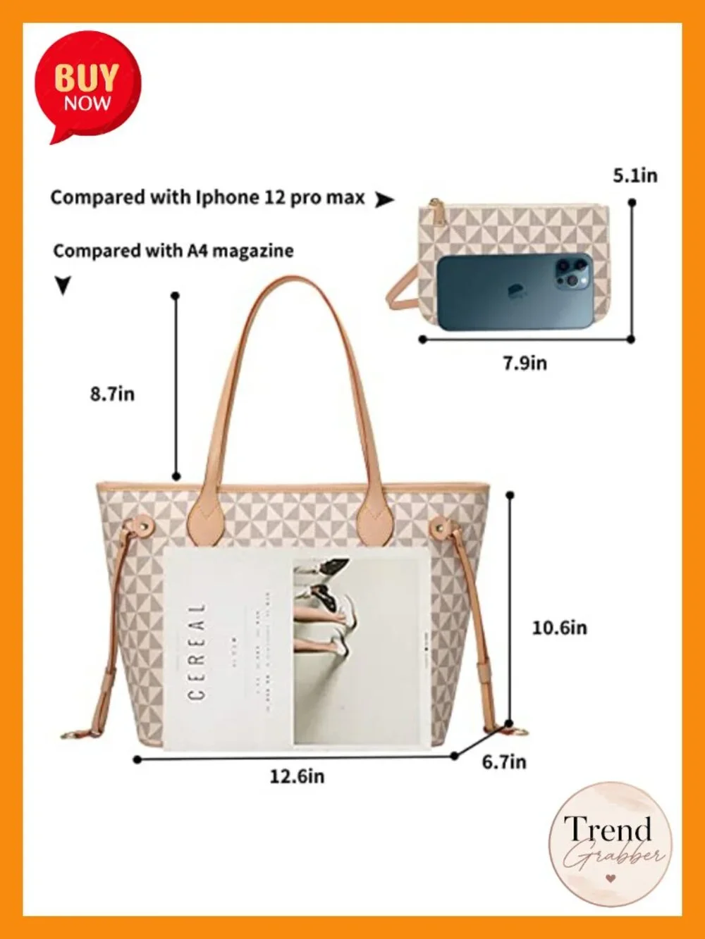 Designer Fashion Top Handle Satchel Shoulder Bag Set with Wallet
